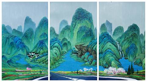 《绿水青山》 纸本油彩 邵永红 《绿水青山》 纸本油彩 邵永红